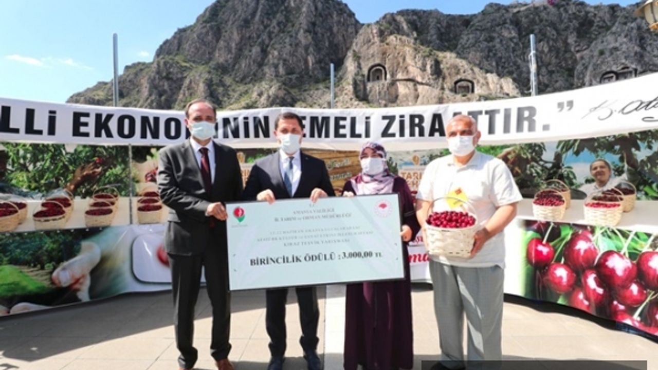 Meyve Diyarı Amasya’nın En İyi Kiraz Üreticisine Ödül Verildi