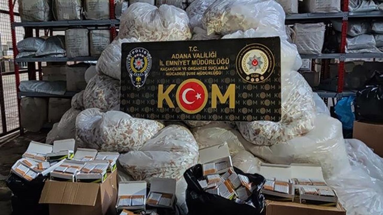 Adana’da 4 milyon 680 bin kaçak makaron ele geçirildi