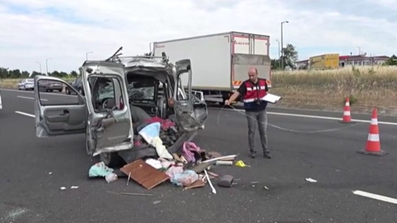 Tekirdağ'da feci kaza; 3 ölü 5 yaralı!