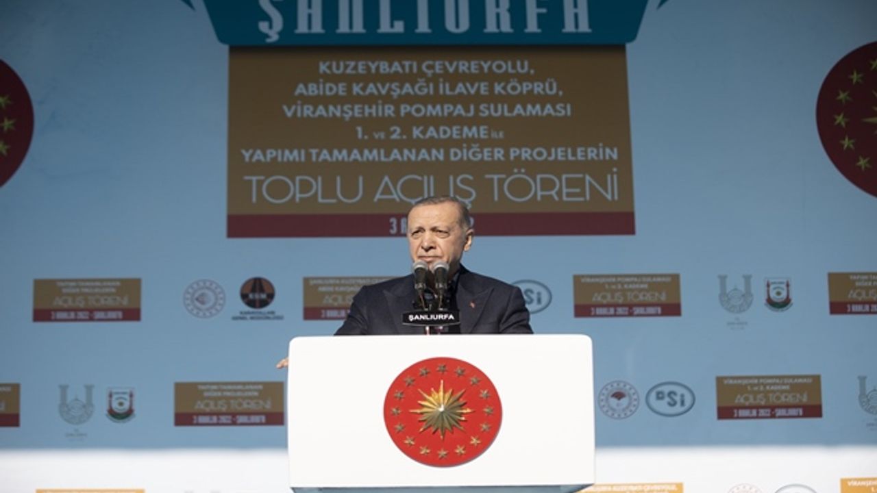 Erdoğan'dan Şanlıurfa'ya yatırım övgüsü