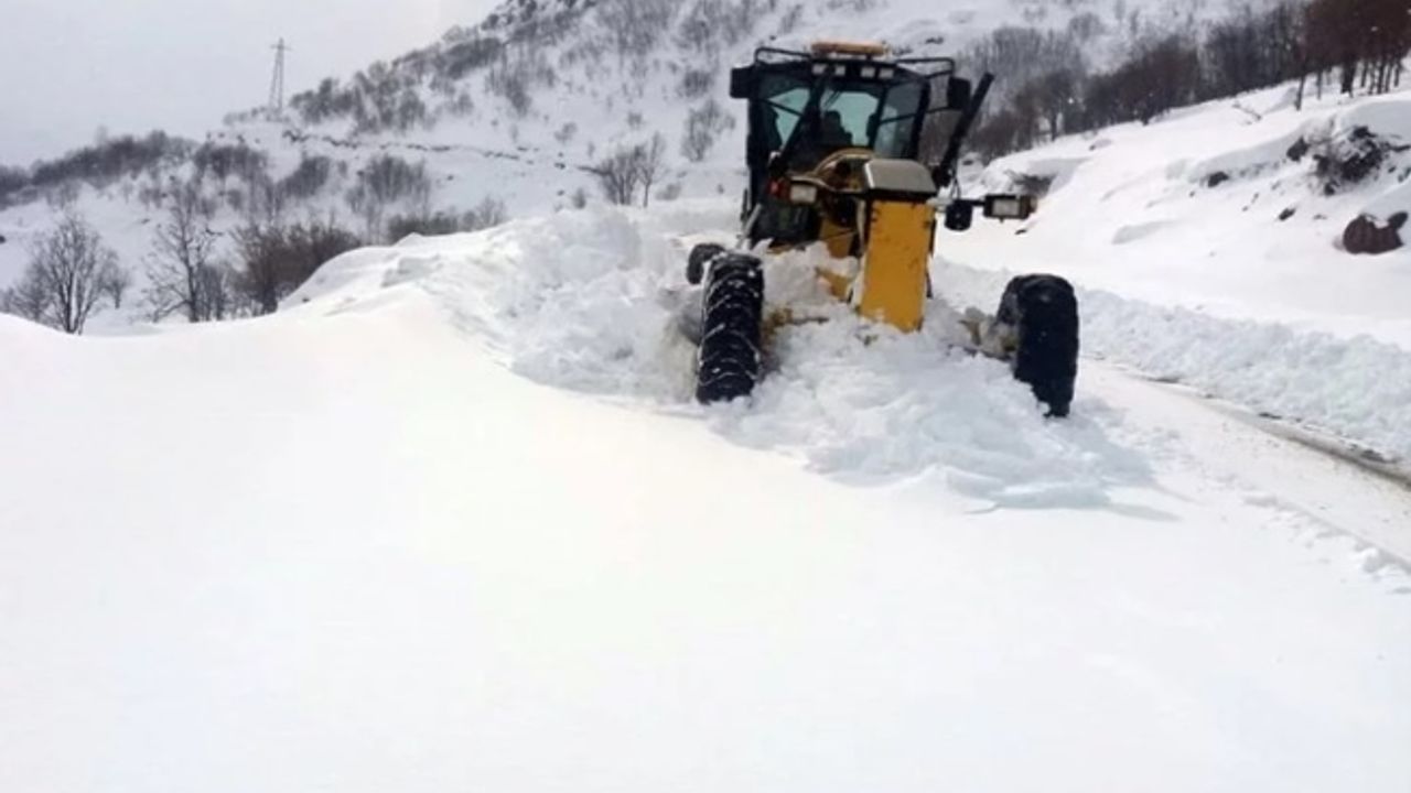 Bingöl'de kapalı köy yolları açma çalışmaları sürüyor