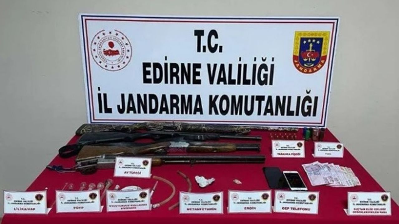 Keşan’da uyuşturucu ve silah ele geçirildi