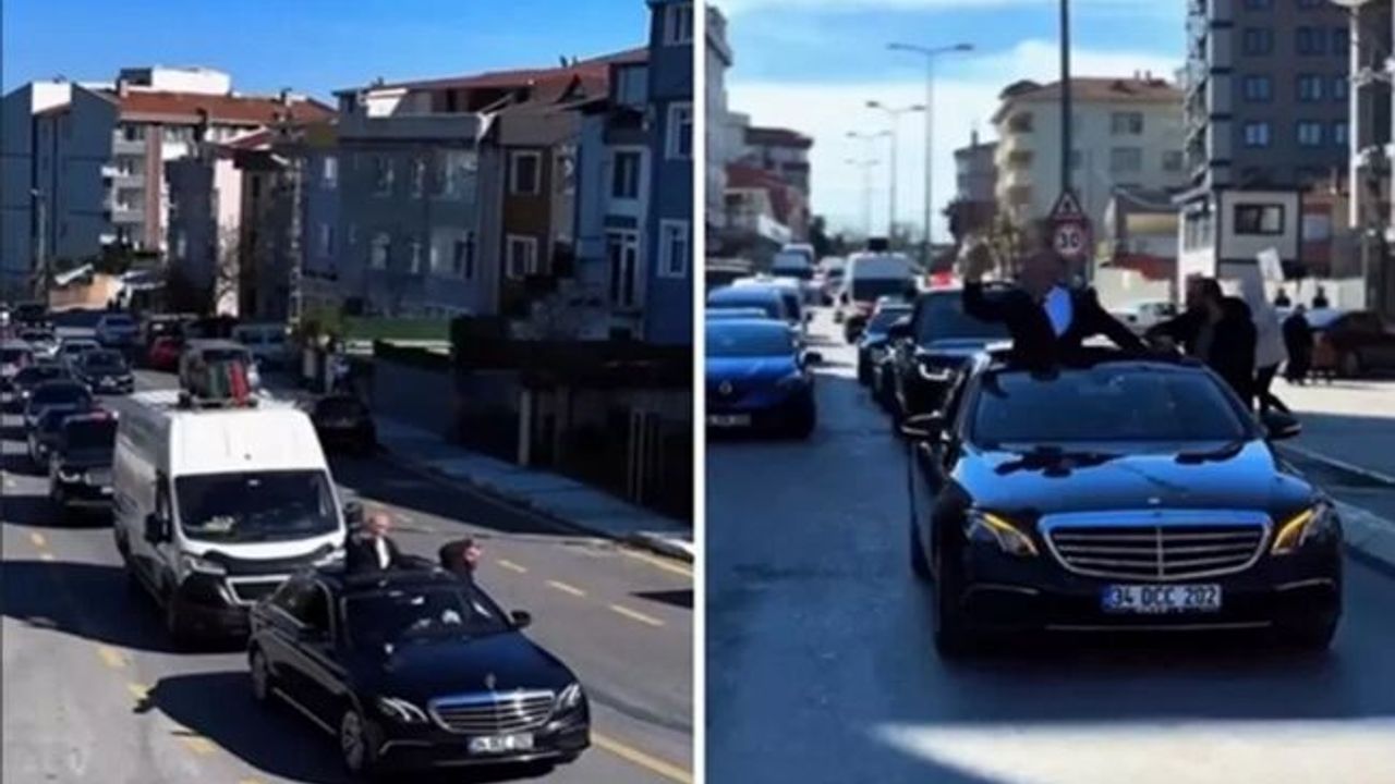 İstanbul'da muhtar adayının çakarlı konvoyuna soruşturma!