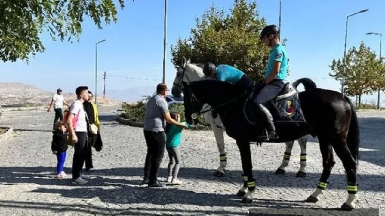Elazığ'da Atlı Jandarma Timi'ne yoğun ilgi