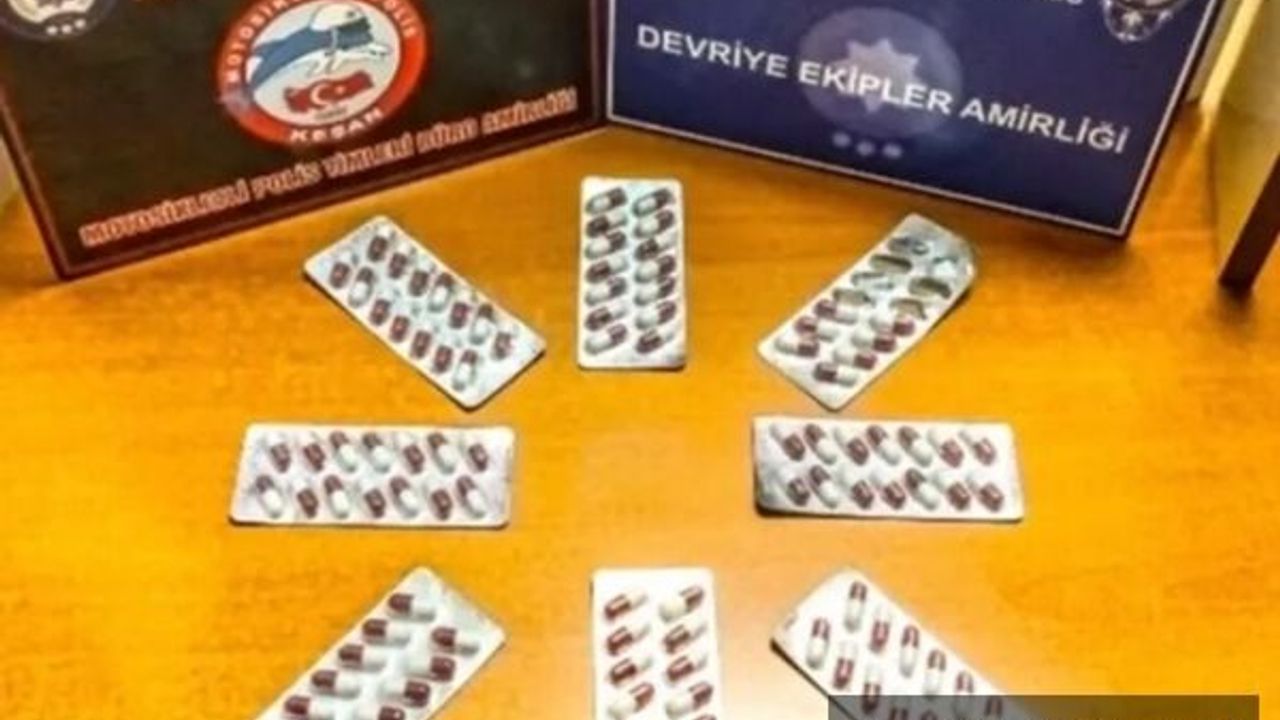 Keşan'da sentetik ecza ele geçirildi