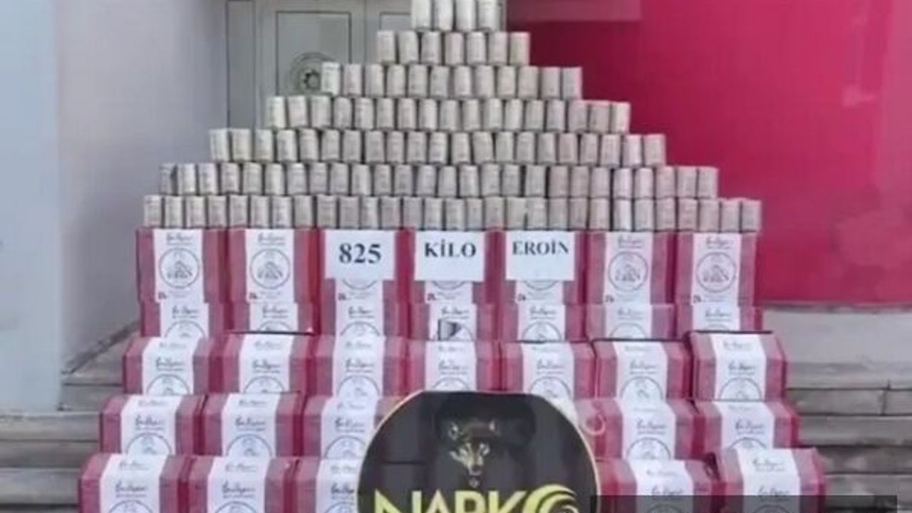 Adana'da 825 kilogram eroin ele geçirildi