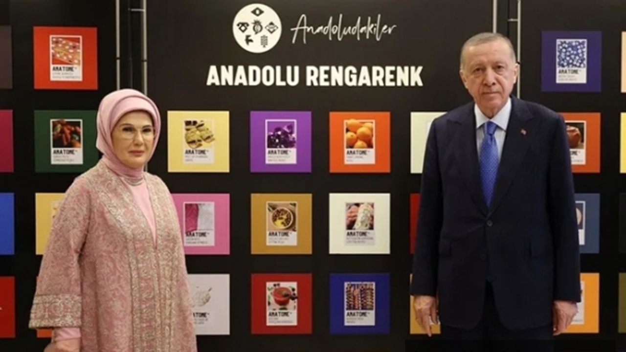 Erdoğan çiftinden 'Anadoludakiler' sergisine ziyaret