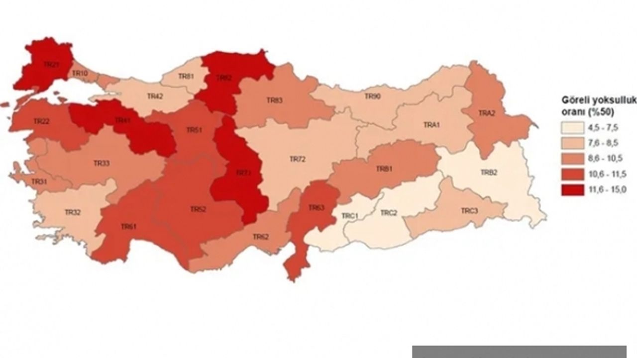 Türkiye'nin en yoksul şehirleri belli oldu