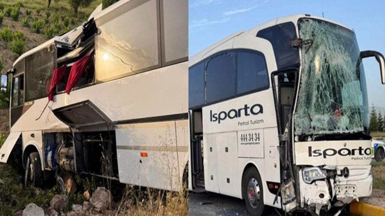 Isparta-Afyon arasında korkutan kaza: 28 yaralı