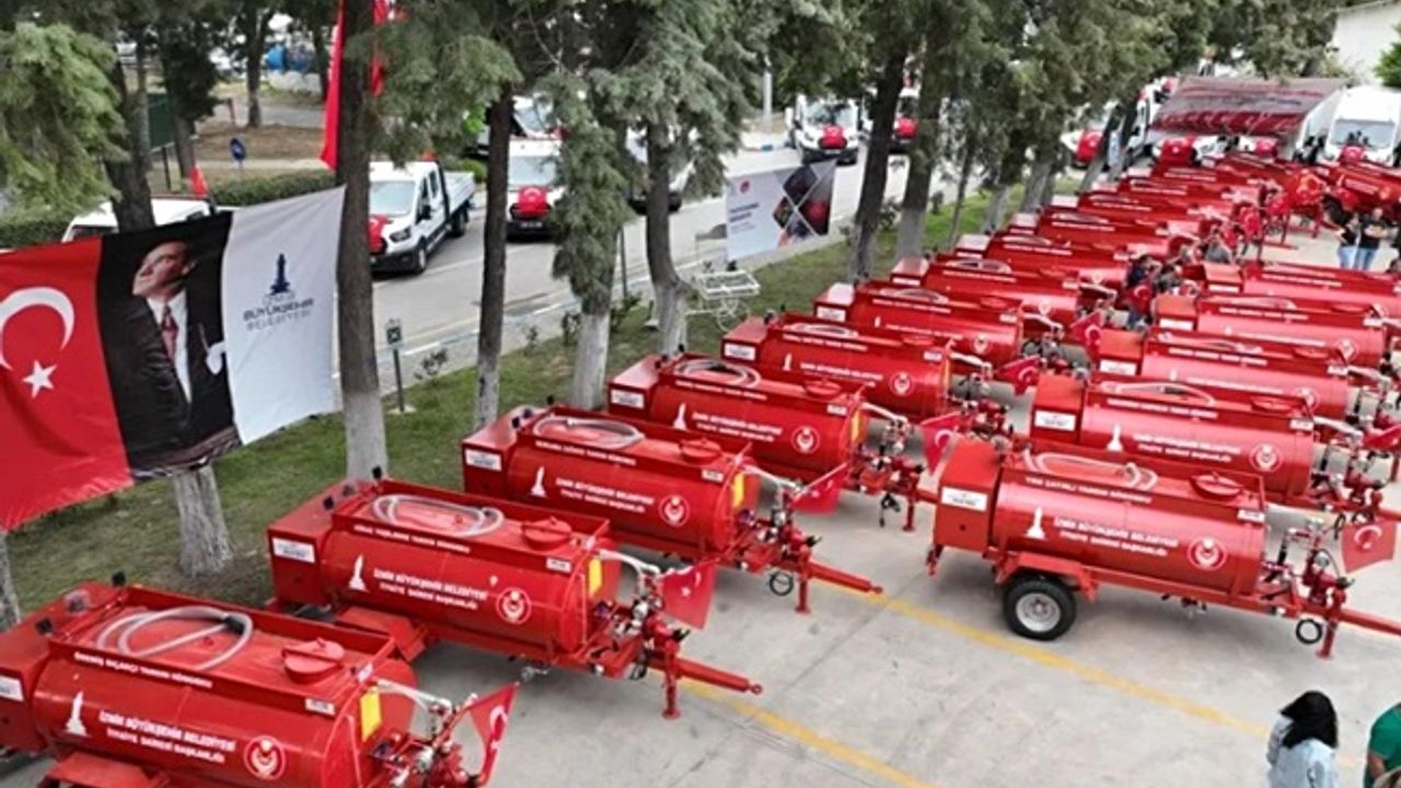 İzmir'de afetlere karşı Orman köylerine 125 su tankeri