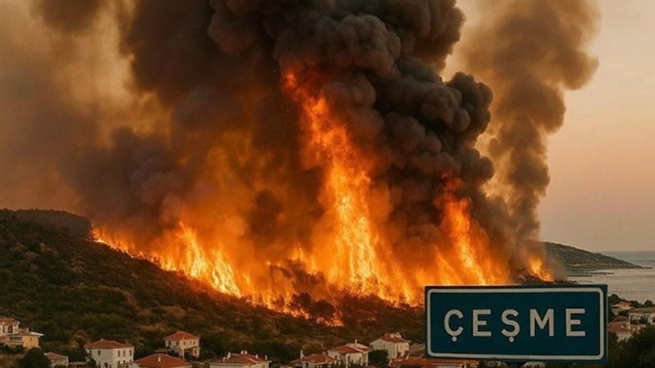 Çeşme’de orman yangını: İzmir-Çeşme kara yolu ulaşıma kapandı