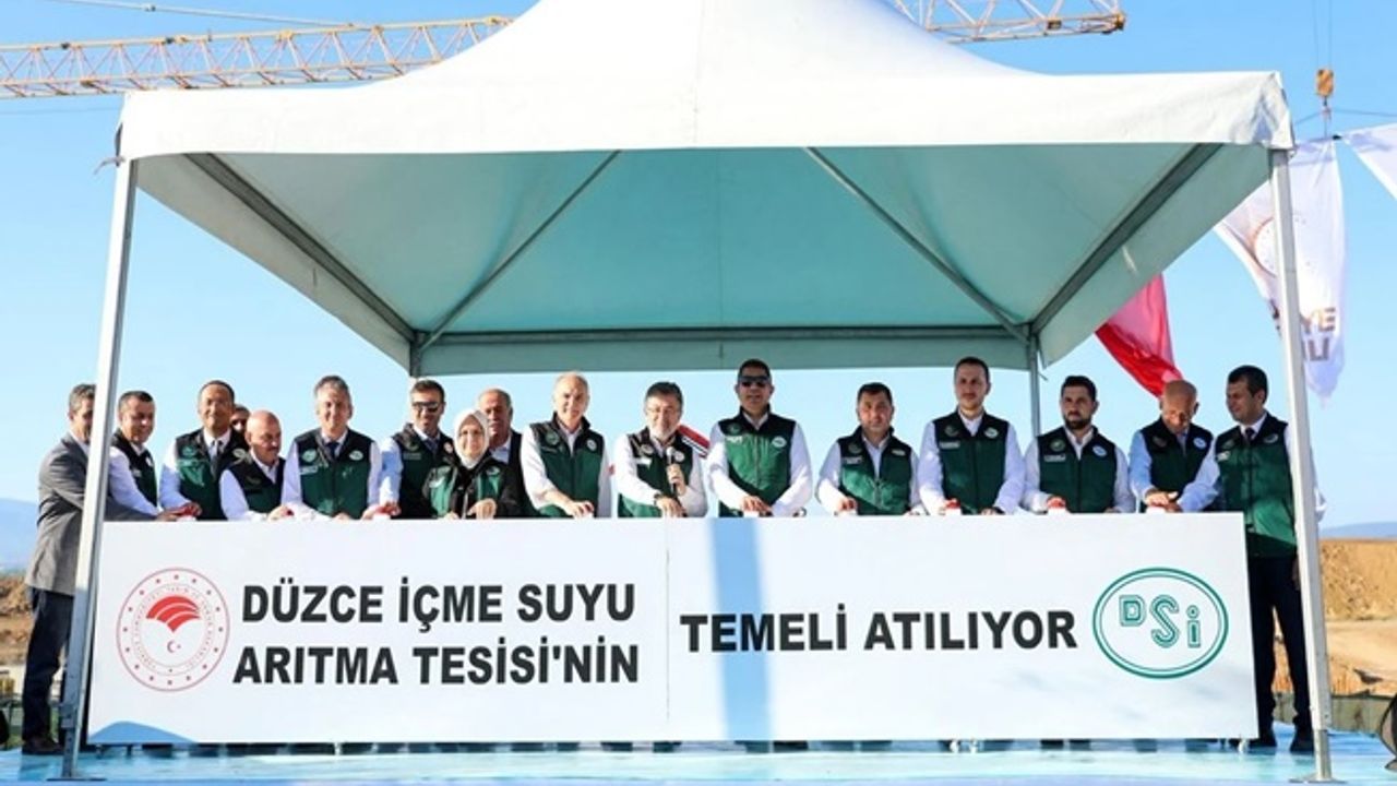 Bakan Yumaklı, Düzce İçme Suyu Arıtma Tesisi'nin temelini attı