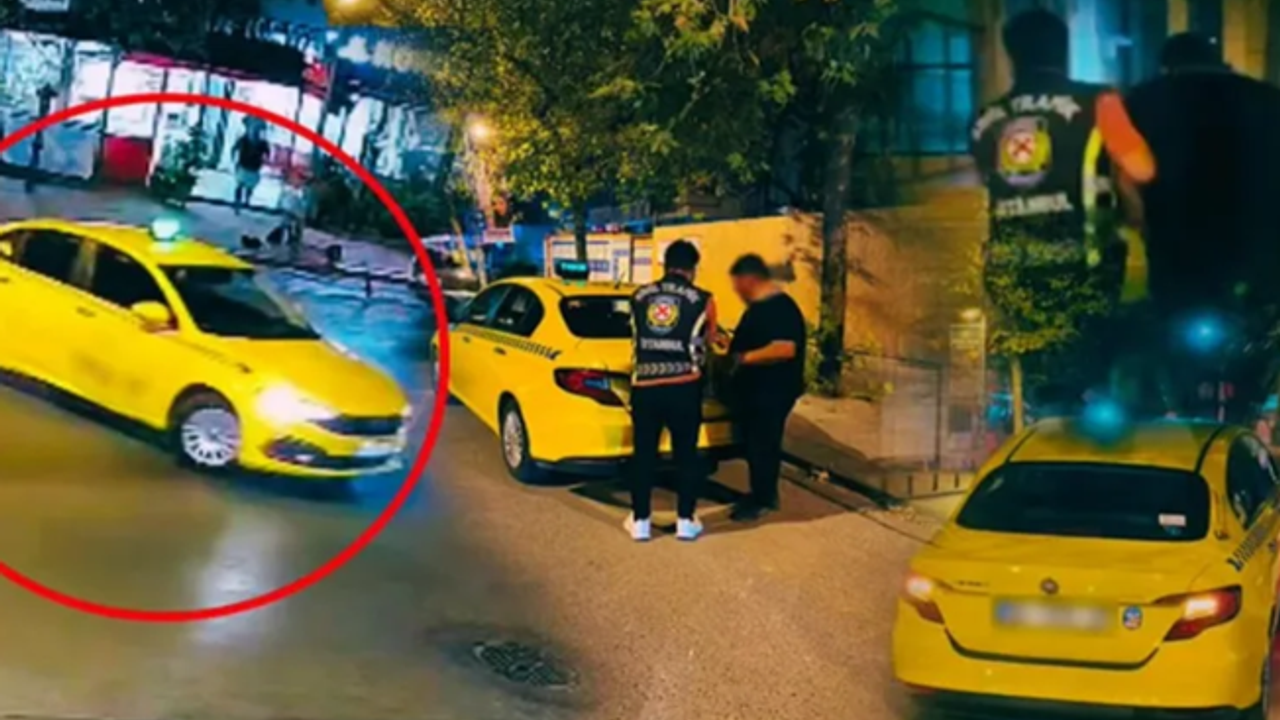 Kadıköy'de drift yapan taksiciye; Ehliyete el, araca men!