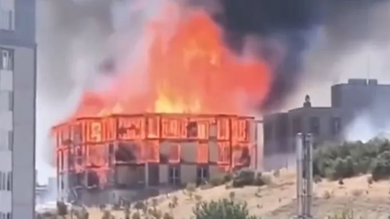 Orman Genel Müdürlüğü Lojman inşaatında yangın