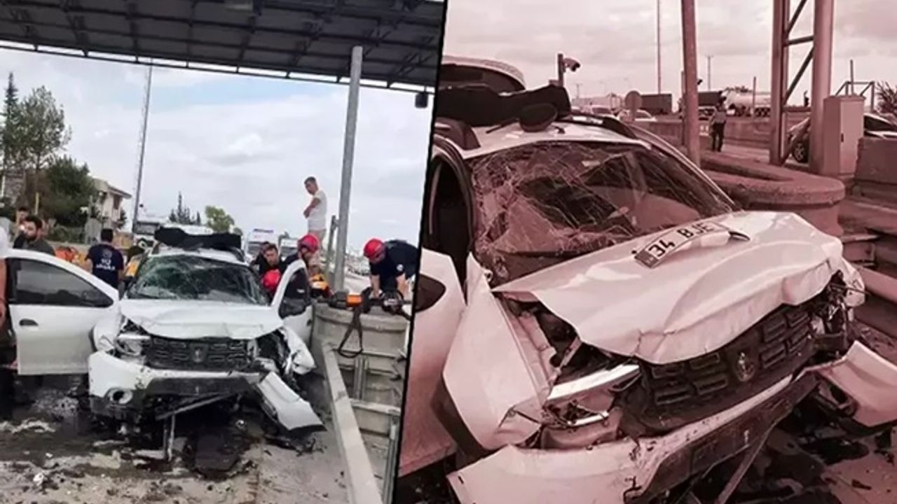 Otoyol gişesindeki feci kazada 1 kişi ölü, 4 kişi yaralandı!