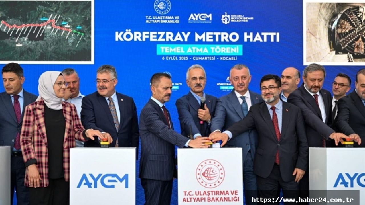 Körfezray Metrosu Temel Atma Töreni Bakan Uraloğlu'nun Katılımıyla Gerçekleşti
