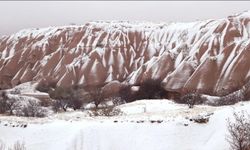 Kapadokya beyaza büründü