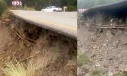 Antalya Çıralı’da heyelan: Yol tek şeride düştü!