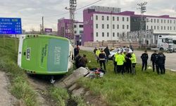 Samsun’da öğrenci servisi devrildi: 11 yaralı