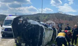 Bilecik Pazaryeri'nde korkutan kaza: 2 yaralı