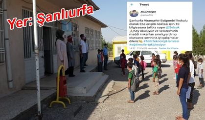 Şanlıurfa’da ilkokul müdürü Çiçek sesini duyurmaya çalışıyor!