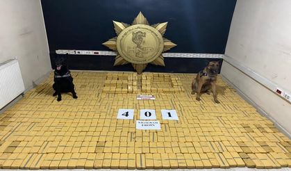 Durdurulan araçtan 401 kilogram eroin çıktı!