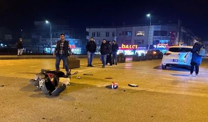 Düzce’de motosikletle otomobil çarpıştı 1 yaralı