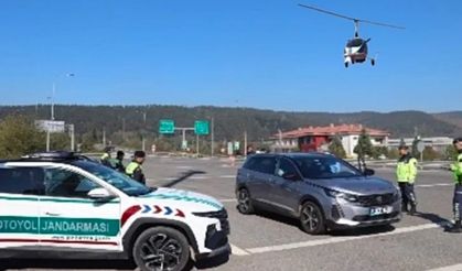 Düzce'de çaykopter destekli denetim