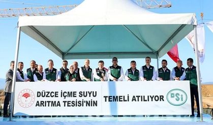 Bakan Yumaklı, Düzce İçme Suyu Arıtma Tesisi'nin temelini attı