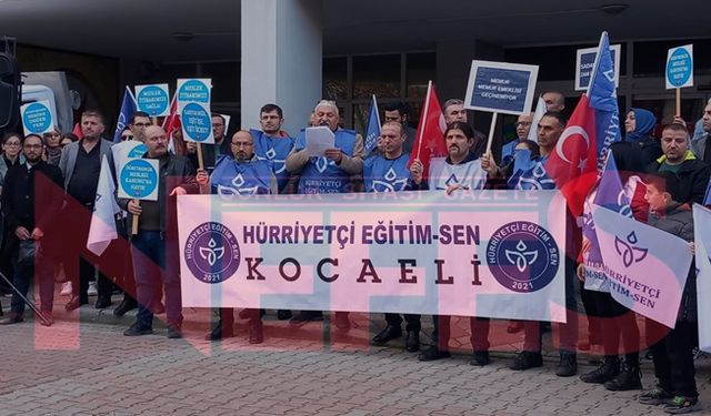 Hürriyetçi Eğitim-Sen'den Gebze'de basın açıklaması!