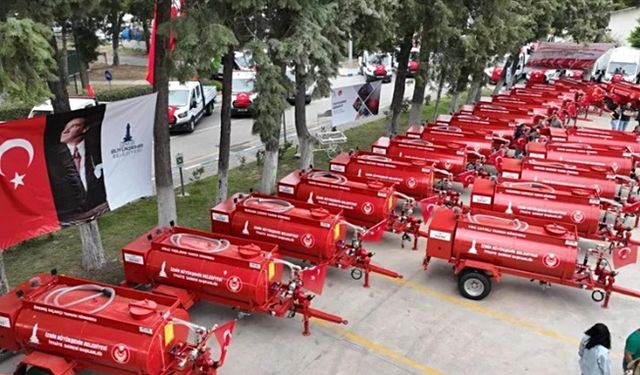 İzmir'de afetlere karşı Orman köylerine 125 su tankeri