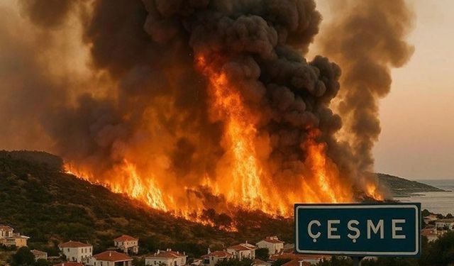 Çeşme’de orman yangını: İzmir-Çeşme kara yolu ulaşıma kapandı