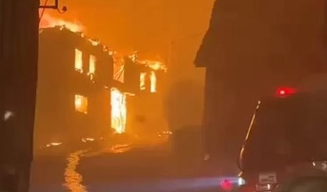 Sakarya Geyve’de alevli gece