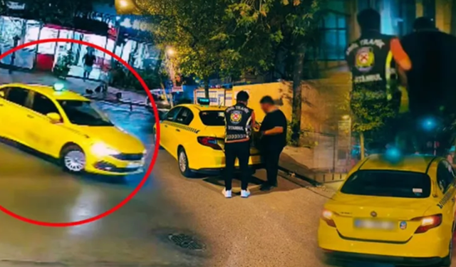 Kadıköy'de drift yapan taksiciye; Ehliyete el, araca men!