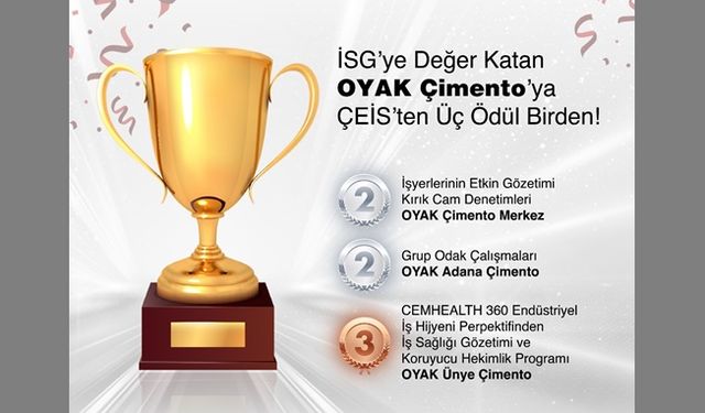 İSG’ye Değer Katan OYAK Çimento’ya ÇEİS’ten Üç Ödül Birden