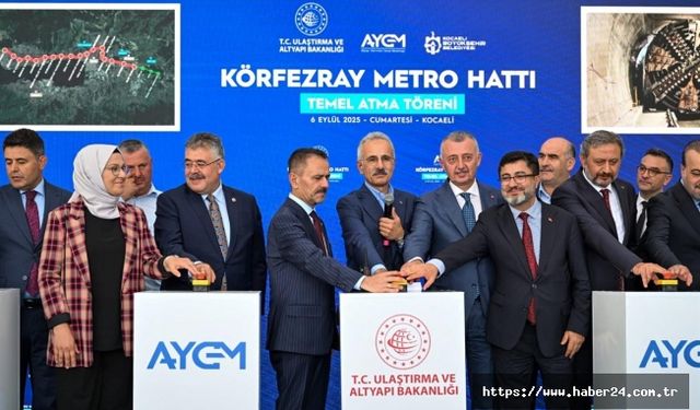Körfezray Metrosu Temel Atma Töreni Bakan Uraloğlu'nun Katılımıyla Gerçekleşti