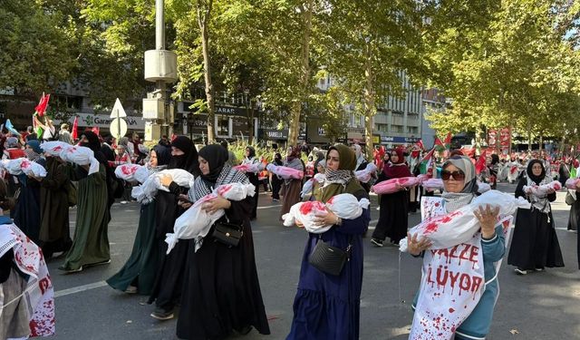 Ankara’da yüzbinler Filistin için tek yürek oldu