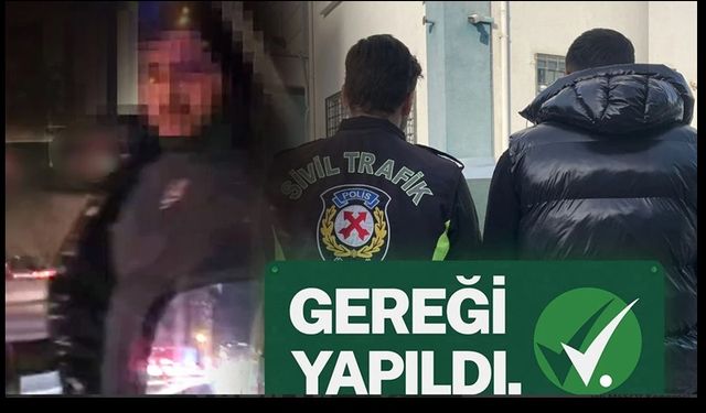 Trafik magandasının gereği yapıldı!