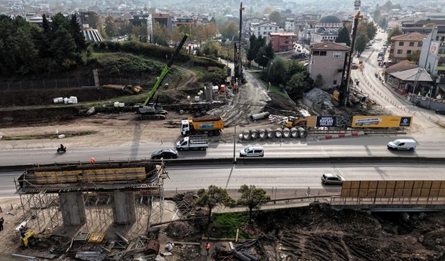 Kocaeli'deki dev projede köprünün ilk ayağı göründü!