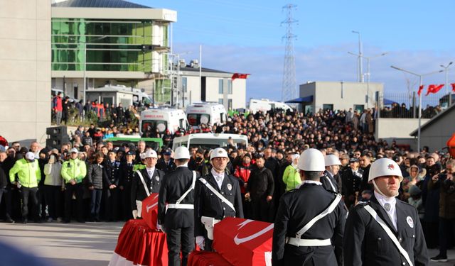 Yalova’da Şehit Düşen 3 Polisimiz Son Yolculuğuna Uğurlandı