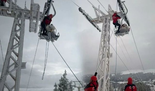 Uludağ’da telesiyej arızası: Yolcular mahsur kaldı