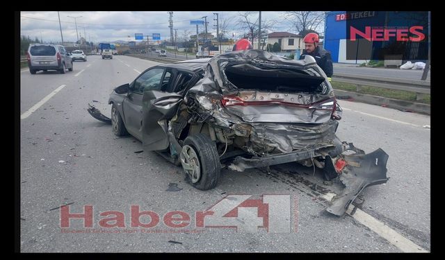 Kocaeli'nin Gebze ilçesi'nde feci kazada 1 kişi yaralandı!