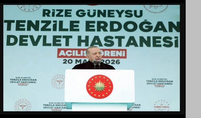 Cumhurbaşkanı Erdoğan’dan Güneysu’da hastane açılışı