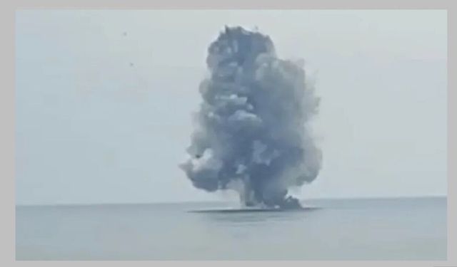 Ordu Ünye’de kıyıya vuran insansız deniz aracı kontrollü patlatıldı