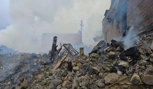 Bolu'da korkutan yangın: 5 ev ve 8 samanlık küle döndü