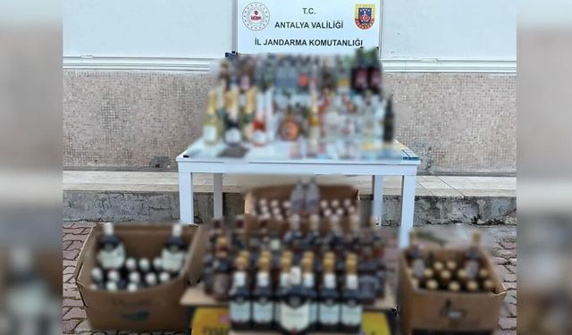 Antalya’da 1 tonu aşan kaçak alkol ele geçirildi!