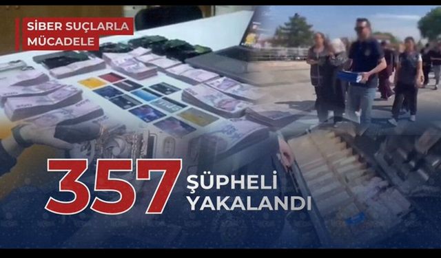 18 İlde Düzenlenen Siber Suç Operasyonlarında 357 Şüpheli Yakalandı