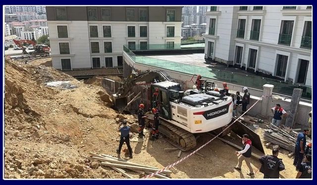 Başakşehir'de inşaat alanında göçük: 2 işçi kurtarıldı,1 işçi hayatını kaybetti