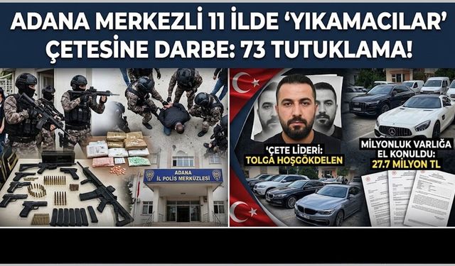 Adana Merkezli Şafak Operasyonu: ‘Yıkamacılar’ Suç Örgütü Çökertildi!