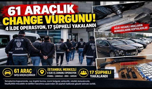 Hacizli Araçlara Sahte Kimlik! 4 İlde Şafak Operasyonu